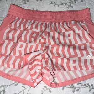 adidas Pink and White Women's Shorts